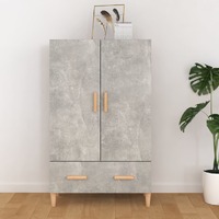  Highboard Concrete Grey 70x31x115 cm Engineered Wood