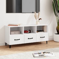  TV Cabinet White 102x35x50 cm Engineered Wood