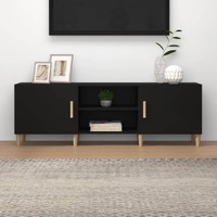  TV Cabinet Black 150x30x50 cm Engineered Wood