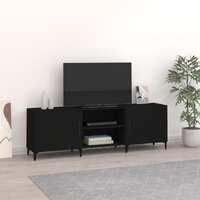  TV Cabinet Black 150x30x50 cm Engineered Wood