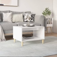  Coffee Table High Gloss White 60x50x40 cm Engineered Wood