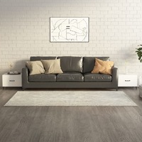  Coffee Table with Metal Legs 2 pcs White 50x50x40 cm