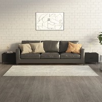  Coffee Table with Metal Legs 2 pcs Black 50x50x40 cm