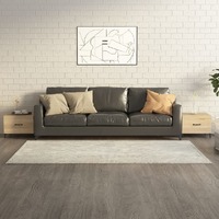  Coffee Table with Metal Legs 2 pcs Sonoma Oak 50x50x40 cm
