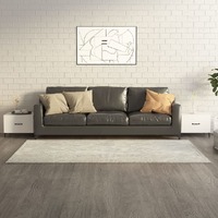  Coffee Tables with Metal Legs 2 pcs High Gloss White 50x50x40 cm