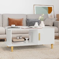  Coffee Table White 90x50x40 cm Engineered Wood