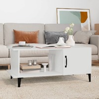  Coffee Table White 90x50x40 cm Engineered Wood
