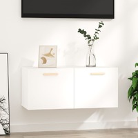  Wall Cabinet High Gloss White 80x35x36.5 cm Engineered Wood