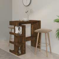  Bar Table with Storage Rack Smoked Oak 100x50x101.5cm Engineered Wood