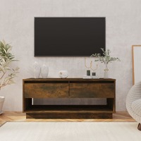  TV Cabinet Smoked Oak 102x41x44 cm Engineered Wood
