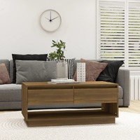  Coffee Table Brown Oak 102.5x55x44 cm Engineered Wood