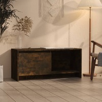  TV Cabinet Smoked Oak 90x35x40 cm Engineered Wood
