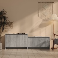  TV Cabinet Grey Sonoma 146.5x35x50 cm Engineered Wood