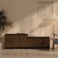  TV Cabinet Brown Oak 146.5x35x50 cm Engineered Wood