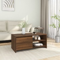  Coffee Table Brown Oak 102x50x45 cm Engineered Wood