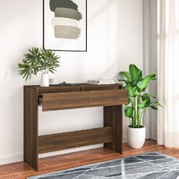  Console Table Brown Oak 100x35x76.5 cm Engineered Wood
