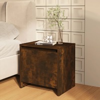  Bedside Cabinet Smoked Oak 45x34x44.5 cm Engineered Wood