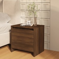  Bedside Cabinet Brown Oak 45x34x44.5cm Engineered Wood