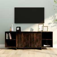  TV Cabinet Smoked Oak 130x35x50 cm Engineered Wood