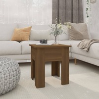  Coffee Table Brown Oak 40x40x42 cm Engineered Wood