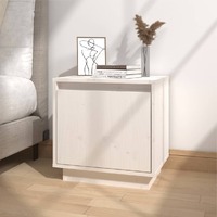  Bedside Cabinet White 40x30x40 cm Solid Wood Pine