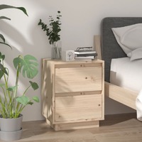  Bedside Cabinet 40x35x50 cm Solid Wood Pine