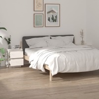  Bedside Cabinets 2 pcs White 40x35x50 cm Solid Wood Pine