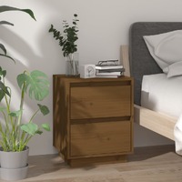  Bedside Cabinet Honey Brown 40x35x50 cm Solid Wood Pine
