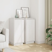  Sideboards 2 pcs White 31.5x34x75 cm Solid Wood Pine