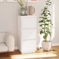  Sideboard White 32x34x75 cm Solid Wood Pine