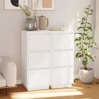  Sideboards 2 pcs White 32x34x75 cm Solid Wood Pine