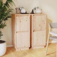  Sideboards 2 pcs 31.5x34x75 cm Solid Wood Pine
