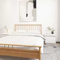  Bedside Cabinets 2 pcs White 35x34x32 cm Solid Wood Pine