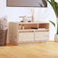  TV Cabinet 60x35x37 cm Solid Wood Pine