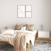  Wall Cabinets 2 pcs White 60x30x35 cm Solid Wood Pine