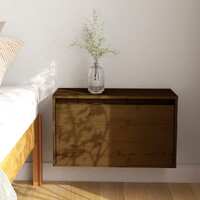  Wall Cabinet Honey Brown 60x30x35 cm Solid Wood Pine