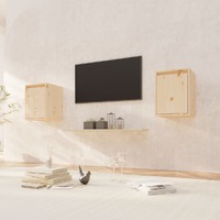  Wall Cabinets 2pcs 30x30x40 cm Solid Wood Pine