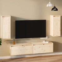  Wall Cabinets 2 pcs 30x30x80 cm Solid Wood Pine