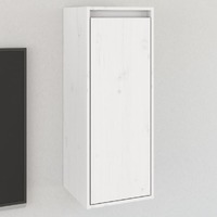  Wall Cabinet White 30x30x80 cm Solid Wood Pine