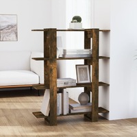  Book Cabinet/Room Divider Smoked Oak 100x30x123.5 cm