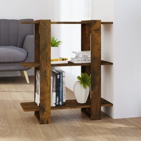  Book Cabinet/Room Divider Smoked Oak 80x30x87cm