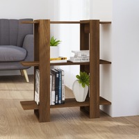  Book Cabinet/Room Divider Brown Oak 80x30x87 cm