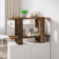  Book Cabinet/Room Divider Smoked Oak 80x30x51 cm