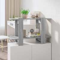  Book Cabinet/Room Divider Grey Sonoma 80x30x51 cm