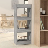  Book Cabinet/Room Divider Grey Sonoma 40x30x103 cm Engineered Wood