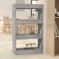  Book Cabinet/Room Divider Grey Sonoma 60x30x103 cm Engineered Wood