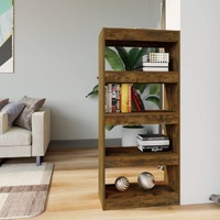  Book Cabinet/Room Divider Smoked Oak 60x30x135 cm Engineered Wood