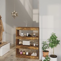  Book Cabinet/Room Divider Smoked Oak 80x30x103 cm Engineered wood