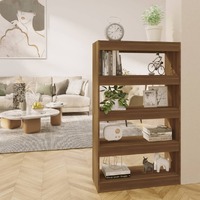  Book Cabinet/Room Divider Brown Oak 80x30x135 cm Engineered Wood