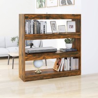  Book Cabinet/Room Divider Smoked Oak 100x30x103 cm